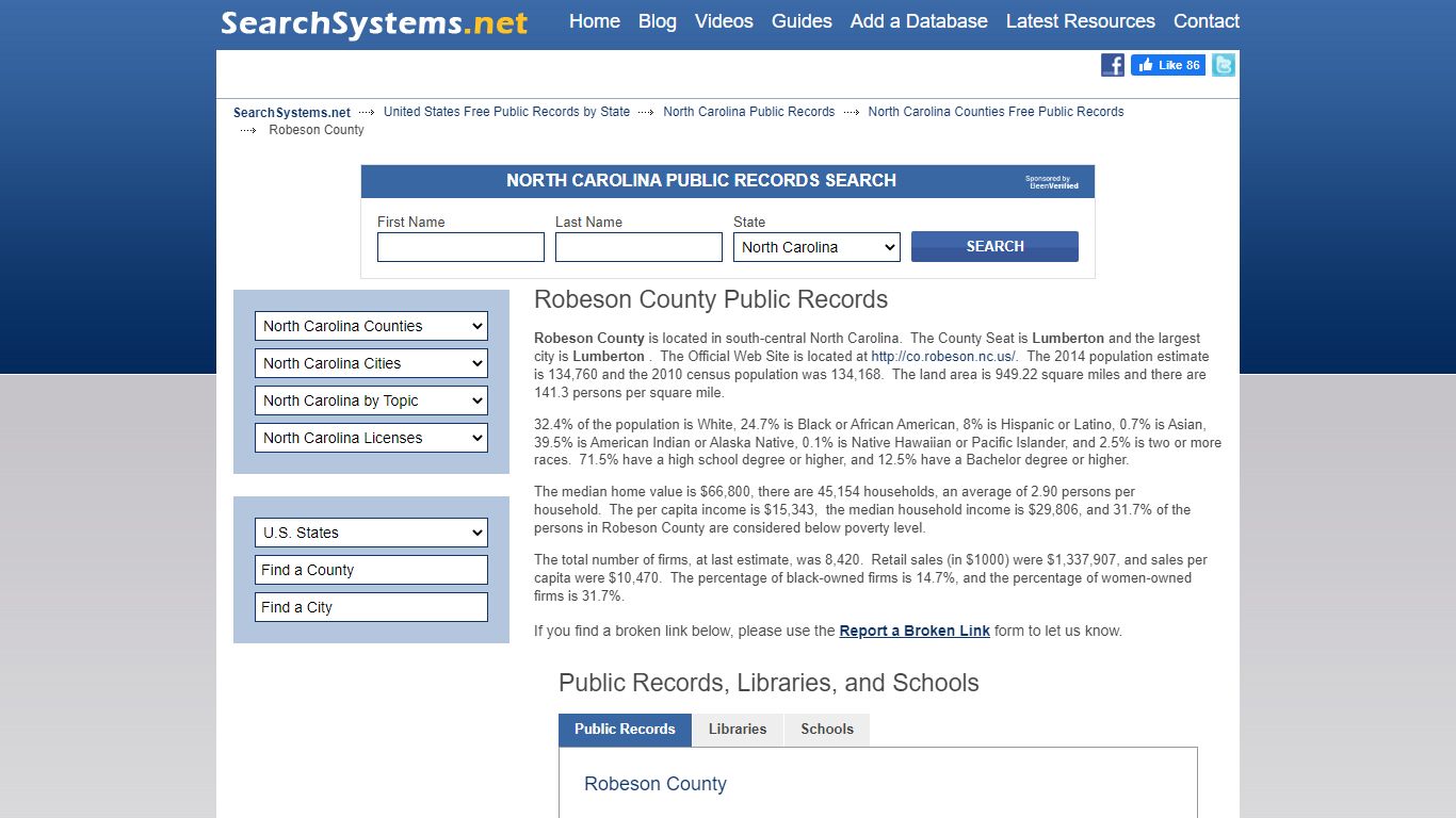 Robeson County Criminal and Public Records