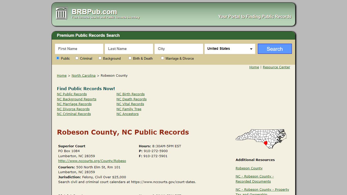 Robeson County Public Records | Search North Carolina Government Databases